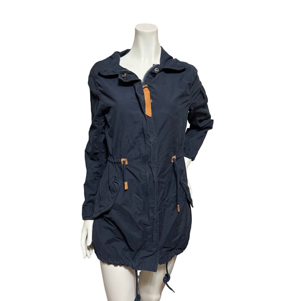 Penfield Blue Woman's Hazelton Long Lightweight Zip/Snap Jacket Size Small